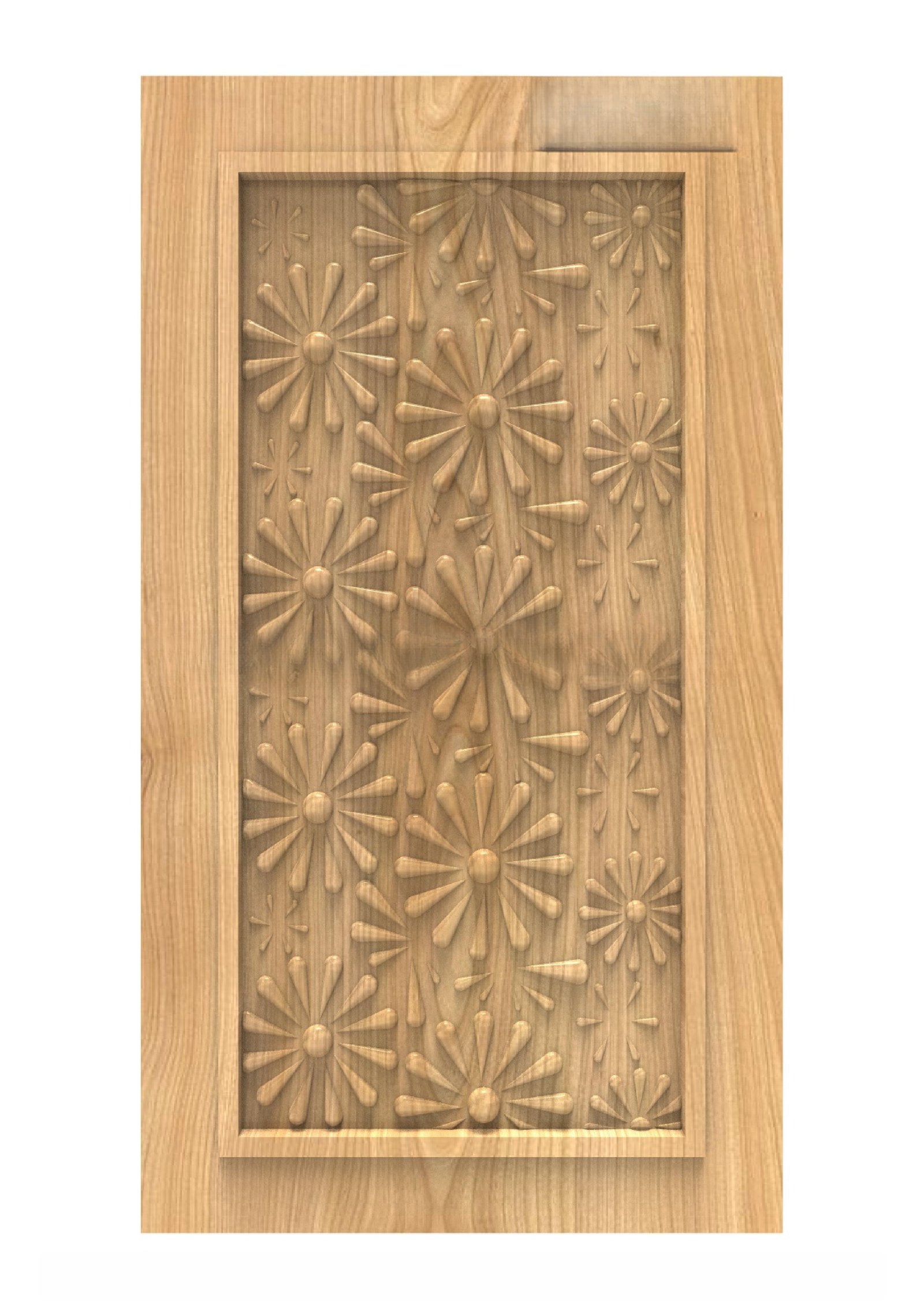 GSK DELITE DOORS - DL-57 Floral Pattern Elegant Relief Carved Door Design